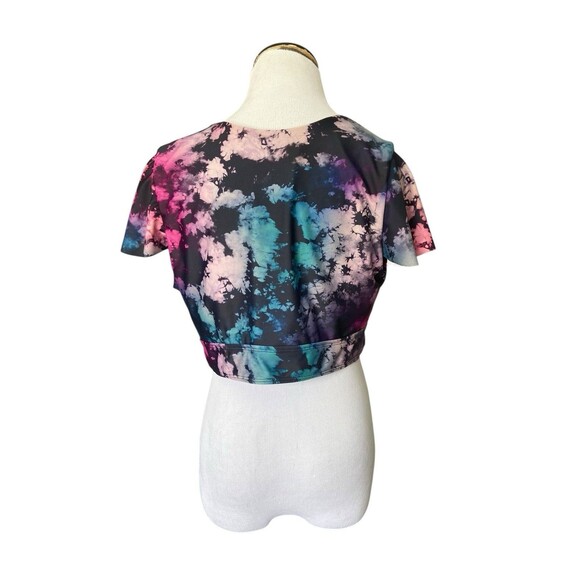 Torrid Womens Wireless Flutter Sleeve Bikini Top Size 2XL Tie Dye Keyhole Beach - Picture 5 of 12
